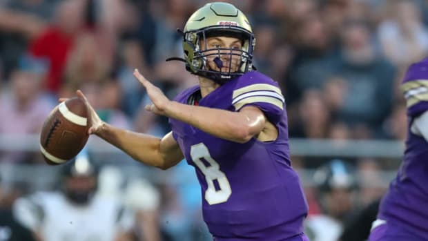 Central Arkansas Christian quarterback Grayson Wilson against Bauxite